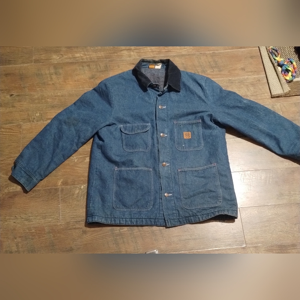 Big Ben By Wrangler Blanket Lined Denim Coat Vintage
